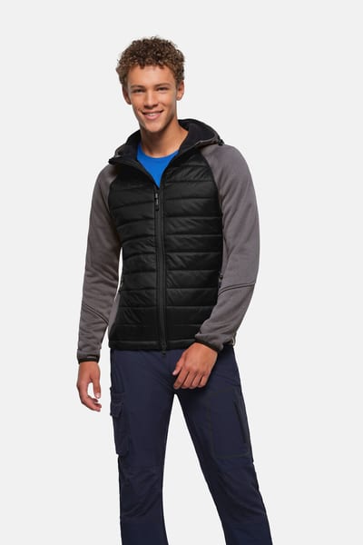 Kapuzen-Hybridjacke Contrast