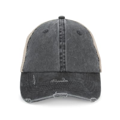 Umweltfreundliche Unisex Trucker-Cap im zerrissenen Look