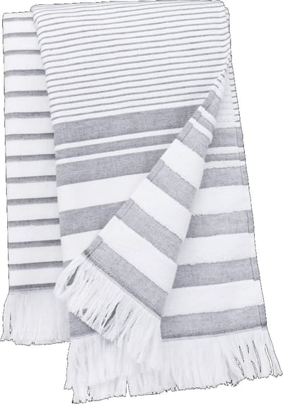 Gestreiftes Fouta-Tuch mit Fransen