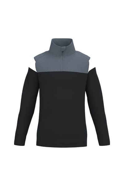 Kinder Trainings-Sweatshirt mit 1/4 Reißverschluss