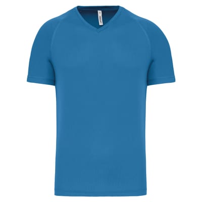 Herren Kurzarm-Sportshirt mit V-Ausschnitt