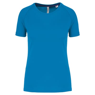 Damen-Sportshirt aus Recyclingmaterial mit Rundhalsausschnitt