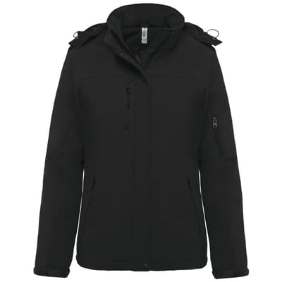 Damenparka Softshell wattiert mit Kapuze
