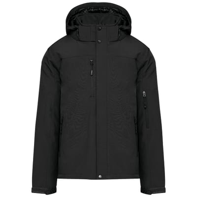 Herrenparka Softshell wattiert mit Kapuze