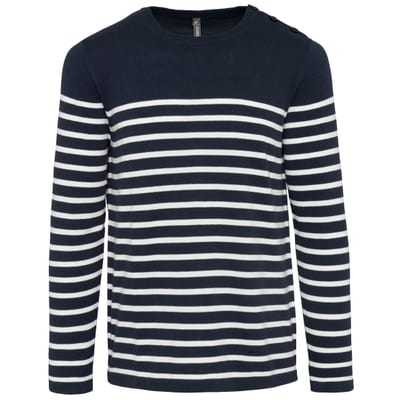 Herrenpullover im Marine-Stil