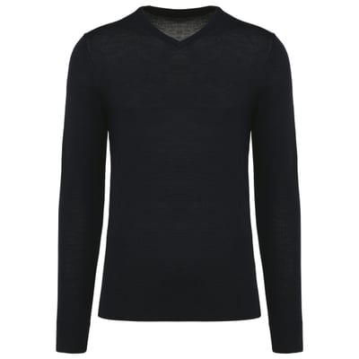 Merino-Herrenpullover mit V-Ausschnitt