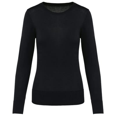 Supima®-Damenpullover mit Rundhalsausschnitt