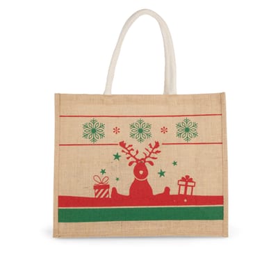 Einkaufstasche mit Weihnachtsmotiven