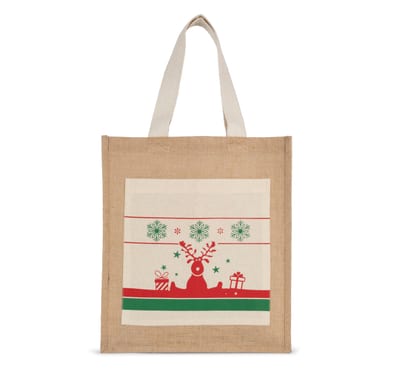 Einkaufstasche mit Weihnachtsmotiven