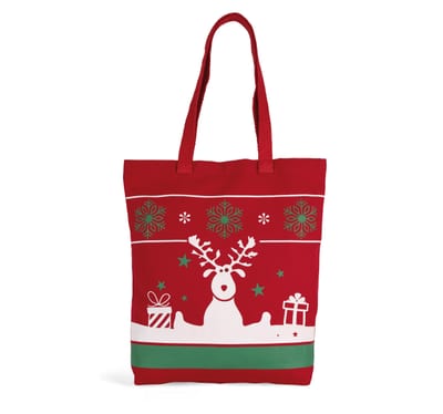 Einkaufstasche mit Weihnachtsmotiven