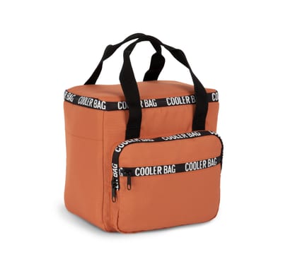 Recycelte Kühltasche mit Reißverschlusstasche und Fronttasche