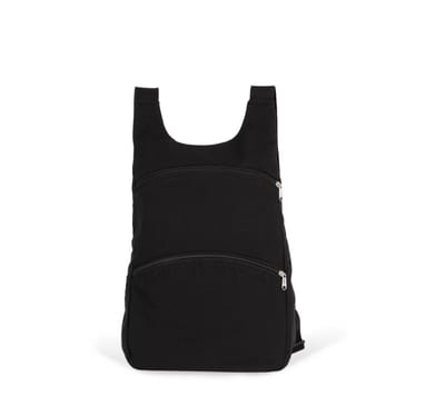Recycelter Rucksack mit Anti-Diebstahlschutz-Tasche auf der Rückseite