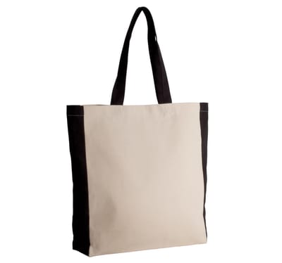 Zweifarbige Tasche im Cabas-Stil