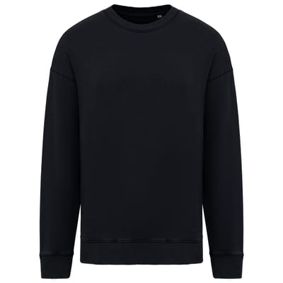 Ausgewaschenes umweltfreundliches Oversize Unisex-Sweatshirt mit Rundhalsausschnitt