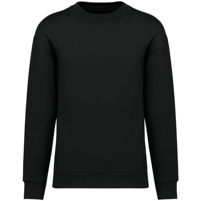Umweltfreundliches Unisex Sweatshirt mit Rundhalsausschnitt und hängenden Schultern aus gebürstetem Molton