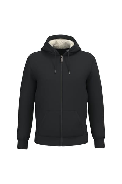Umweltfreundliches Unisex-Sweatshirt mit Reißverschluss und Sherpa-Futter