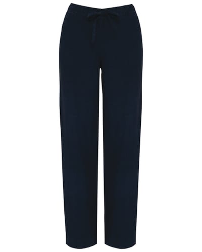 Ausgewaschene Damenhose aus Leinen