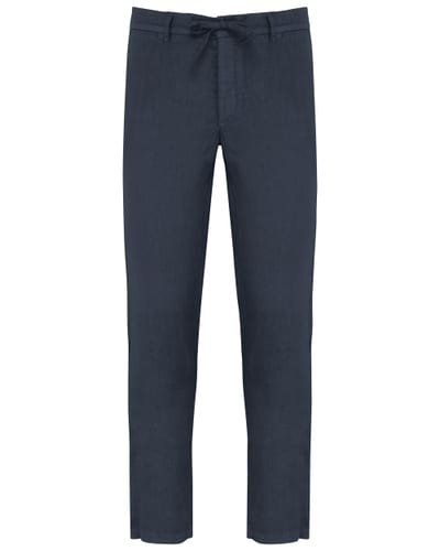 Ausgewaschene Herrenhose aus Leinen