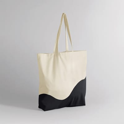 Bio-Beuteltasche mit Wirbel-Print