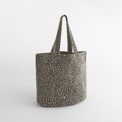 Tragetasche aus Canvas mit Leopardenmuster