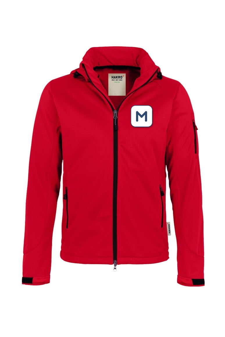 Softshelljacke mit Musterfirma-Logo